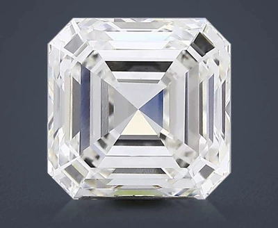4.13ct H VVS2 Rare Carat Ideal Cut Asscher Lab Grown Diamond