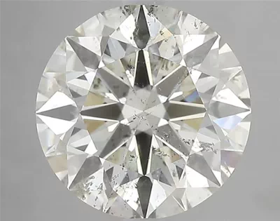 4.07ct K SI2 Rare Carat Ideal Cut Round Diamond