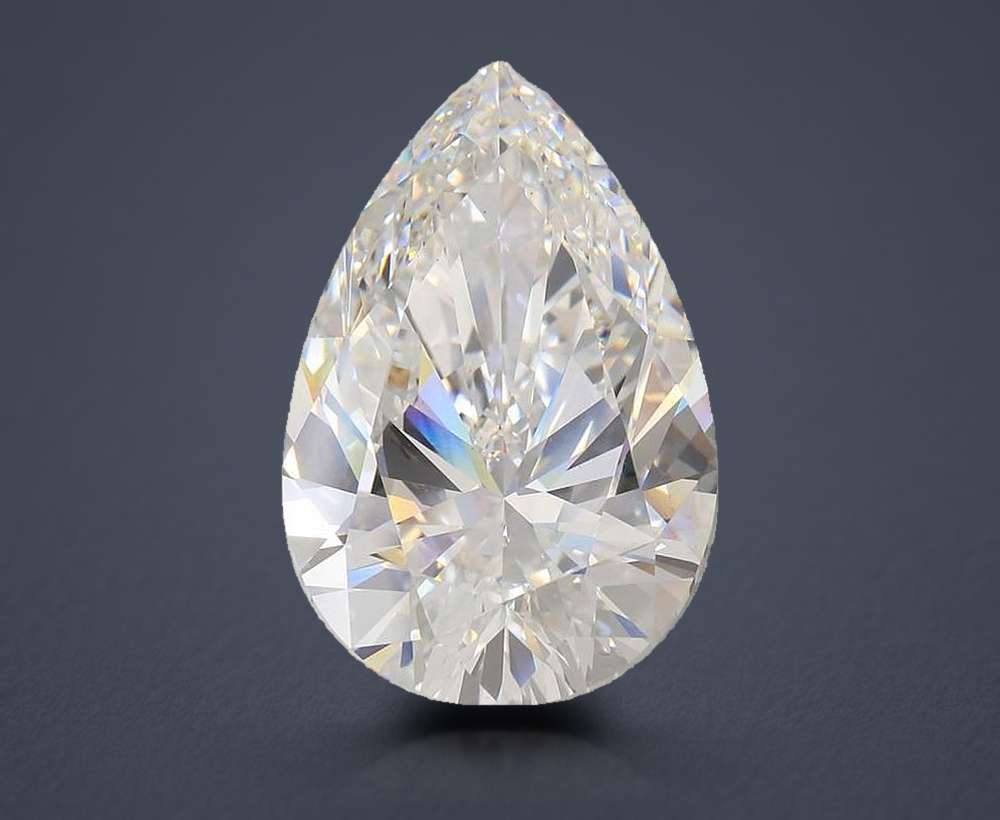 20.47ct F VS1 Rare Carat Ideal Cut Pear Lab Grown Diamond