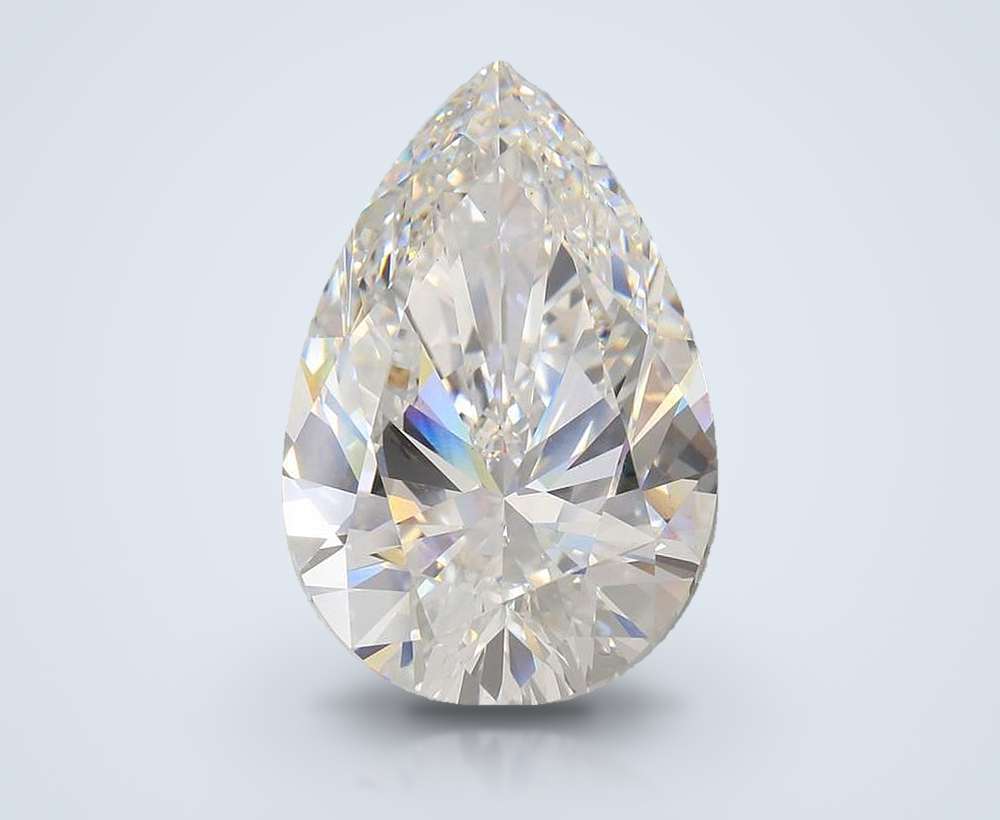20.47ct F VS1 Rare Carat Ideal Cut Pear Lab Grown Diamond