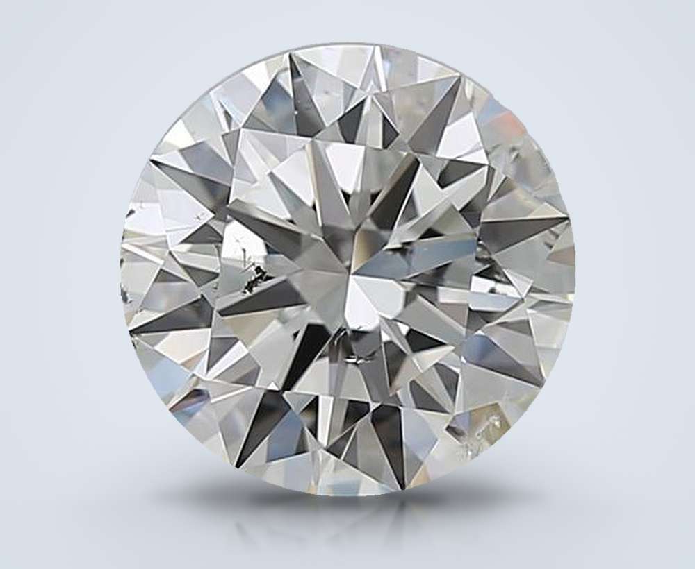 3.50ct I SI2 Rare Carat Ideal Cut Round Diamond