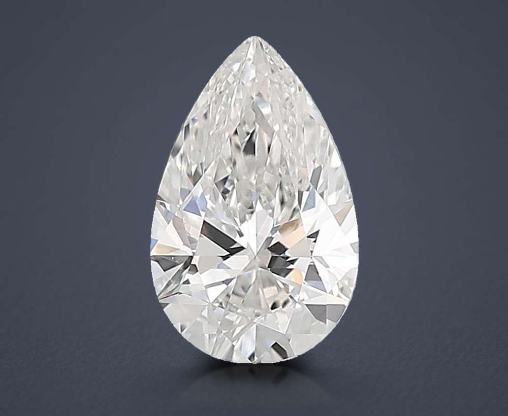2.89ct F VVS2 Rare Carat Ideal Cut Pear Lab Grown Diamond