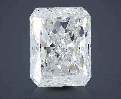 3.41ct F SI2 Rare Carat Ideal Cut Radiant Diamond