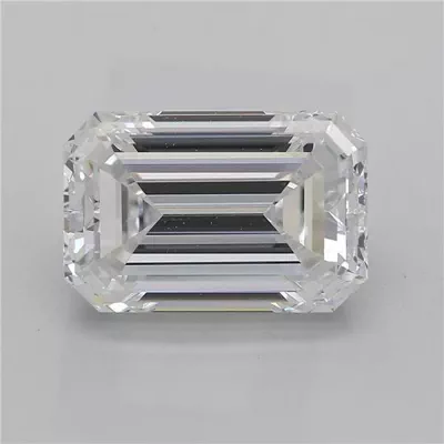 3.01ct F VS1 Rare Carat Ideal Cut Emerald Diamond