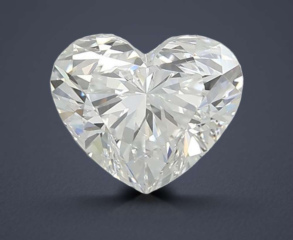 1.54ct F VS2 Rare Carat Ideal Cut Heart Lab Grown Diamond