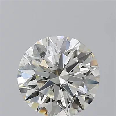 3.08ct K SI2 Rare Carat Ideal Cut Round Diamond