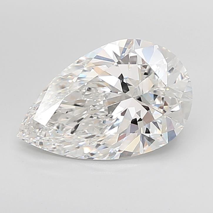 5.03ct F VS1 Rare Carat Ideal Cut Pear Lab Grown Diamond