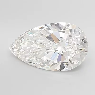 7.03ct F VVS2 Very Good Cut Pear Lab Grown Diamond