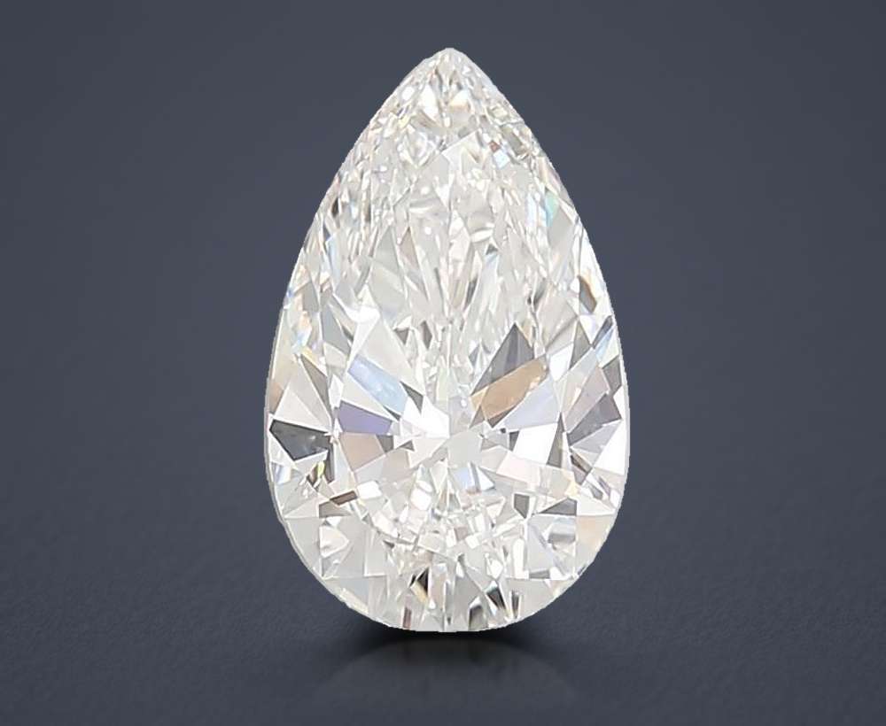 7.03ct F VVS2 Very Good Cut Pear Lab Grown Diamond