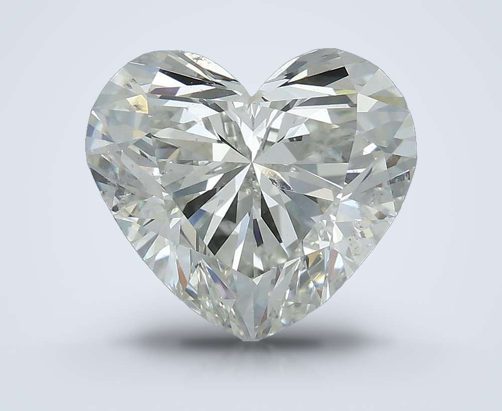 3.00ct J SI2 Rare Carat Ideal Cut Heart Diamond