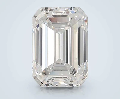 4.09ct F VS1 Rare Carat Ideal Cut Emerald Lab Grown Diamond