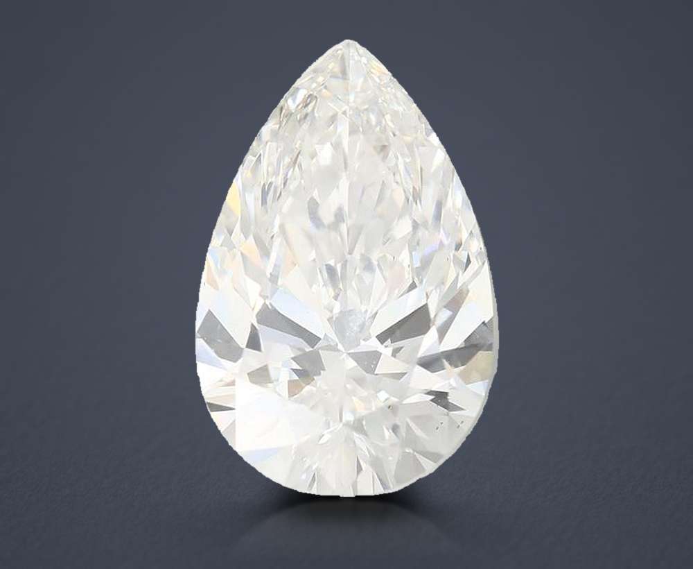 4.09ct F VS1 Rare Carat Ideal Cut Pear Lab Grown Diamond