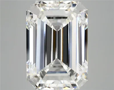 12.84ct F VVS2 Rare Carat Ideal Cut Emerald Lab Grown Diamond
