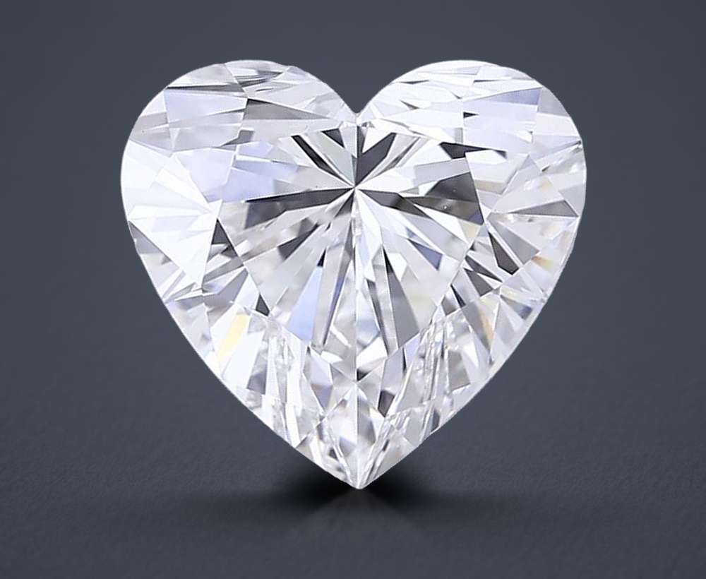 5.03ct F VS1 Rare Carat Ideal Cut Heart Lab Grown Diamond