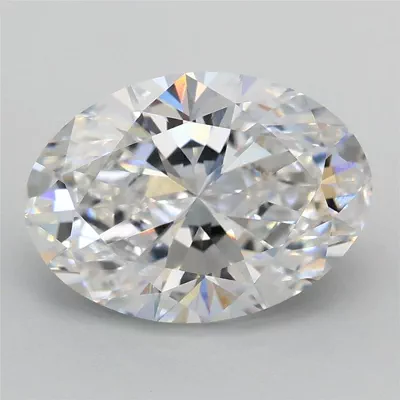 3.04ct D VVS2 Rare Carat Ideal Cut Oval Lab Grown Diamond