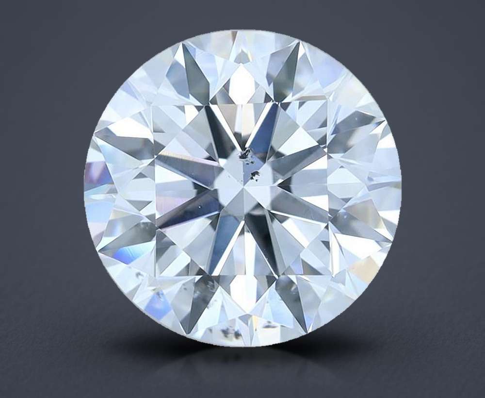 3.01ct E SI1 Rare Carat Ideal Cut Round Diamond