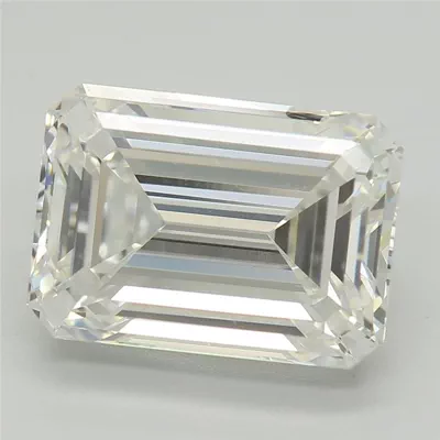 3.95ct F VVS2 Very Good Cut Emerald Lab Grown Diamond