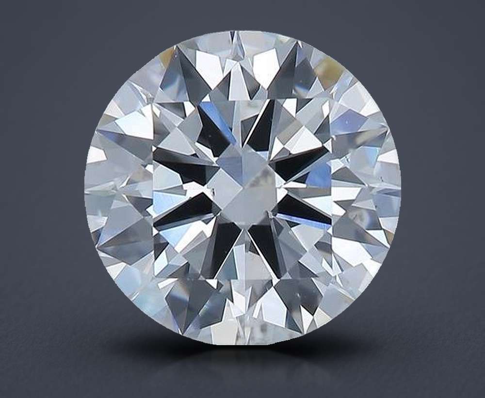3.23ct H VS2 Rare Carat Ideal Cut Round Diamond
