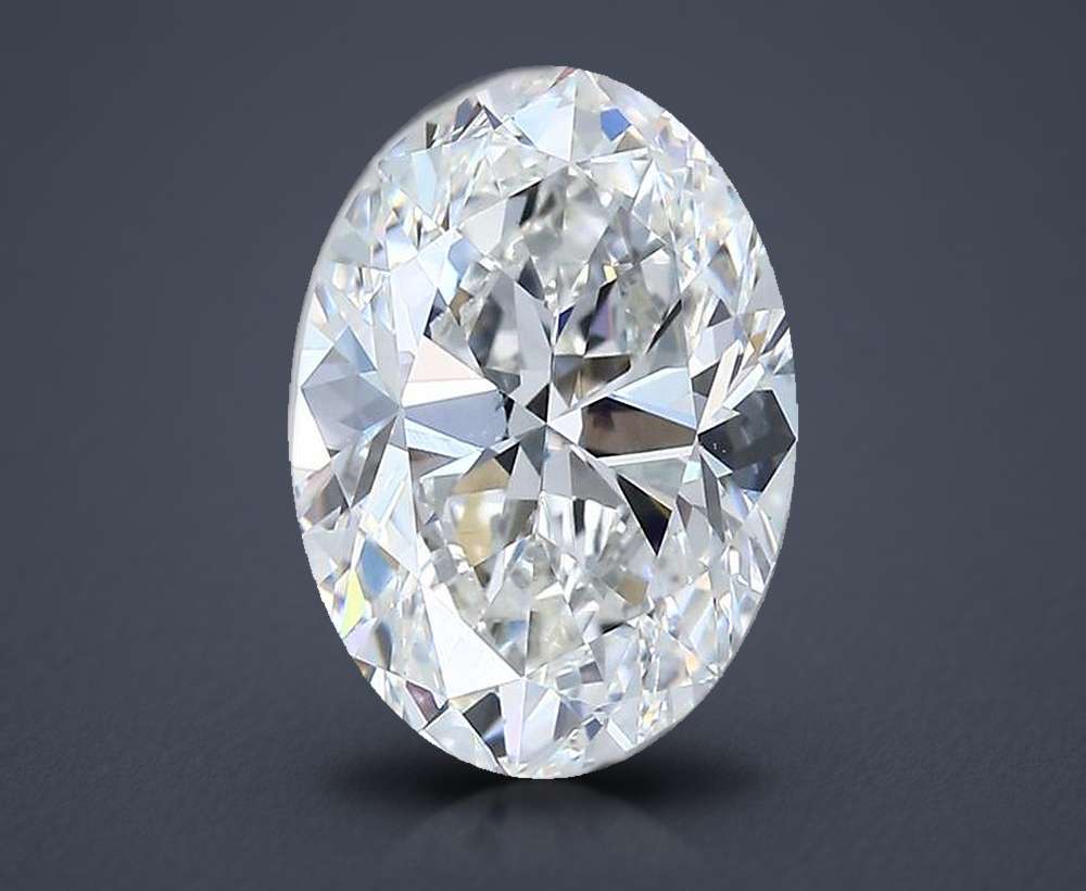 3.01ct H VS1 Rare Carat Ideal Cut Oval Diamond
