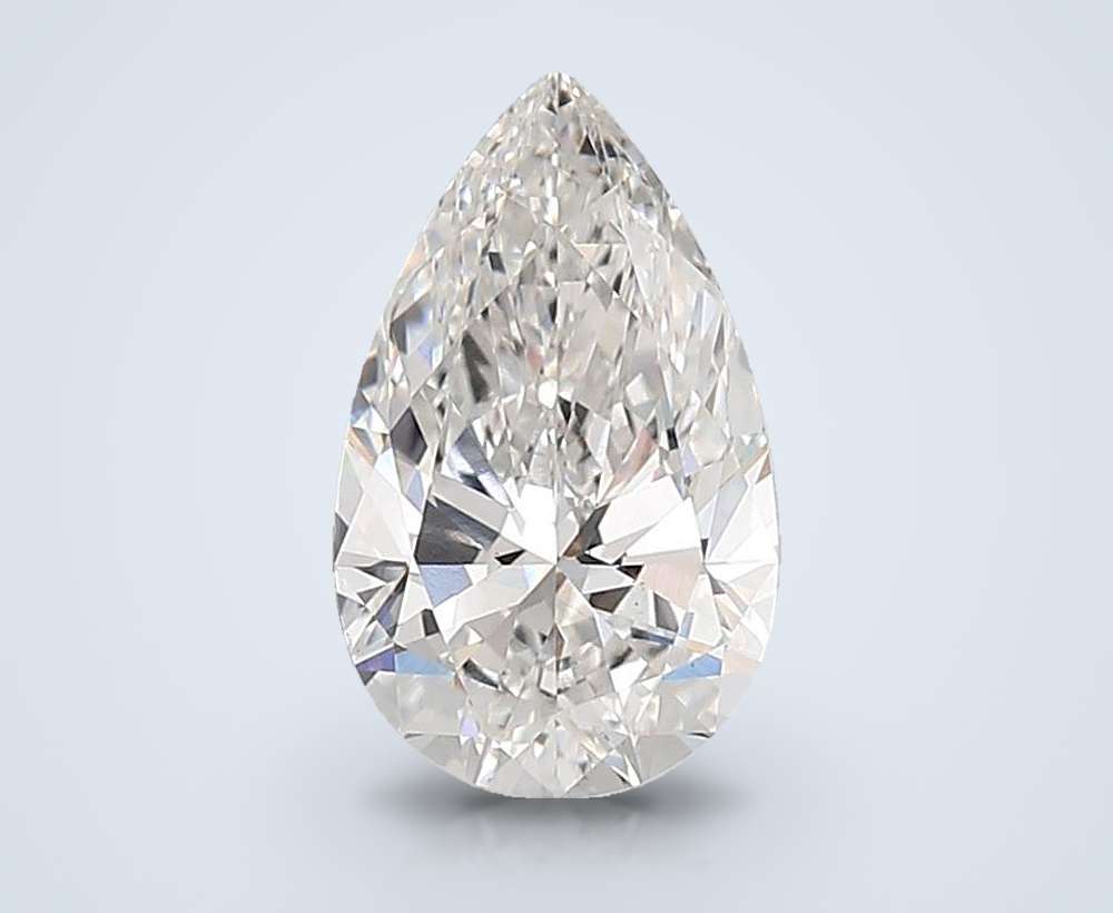 4.03ct F VS1 Very Good Cut Pear Lab Grown Diamond
