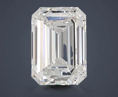 6.06ct E VS1 Rare Carat Ideal Cut Emerald Lab Grown Diamond