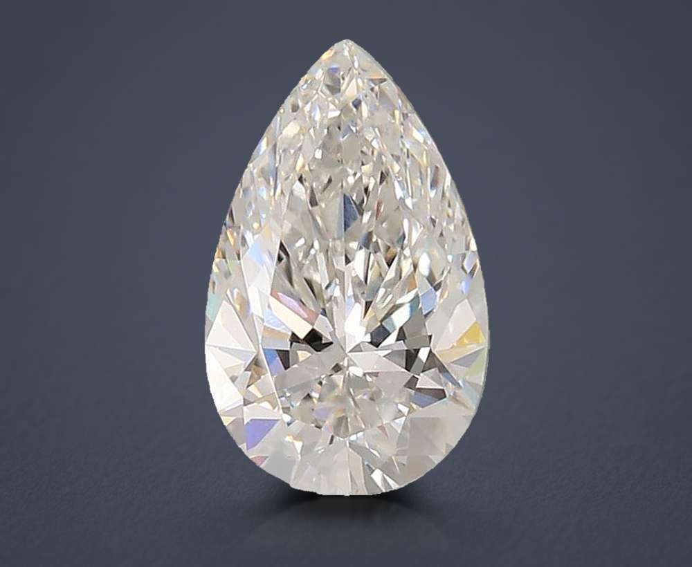 2.55ct F VVS2 Rare Carat Ideal Cut Pear Lab Grown Diamond