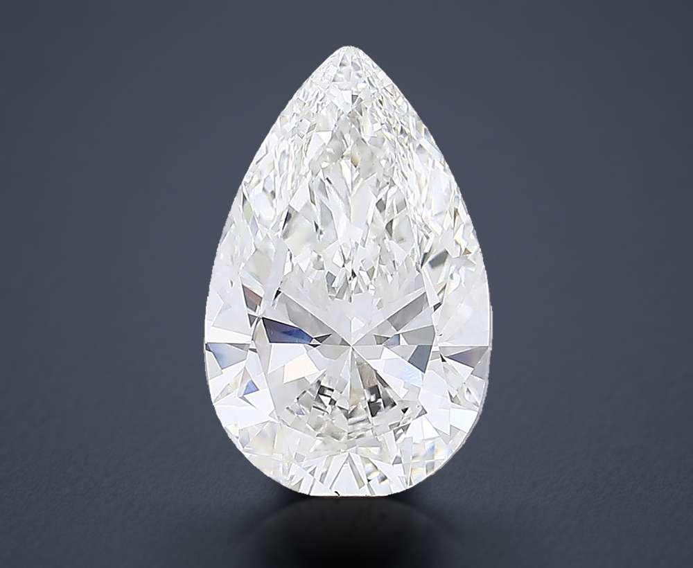 15.18ct F VVS2 Very Good Cut Pear Lab Grown Diamond