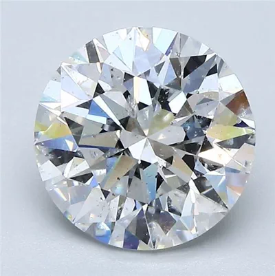 3.01ct E SI2 Rare Carat Ideal Cut Round Diamond