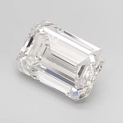 3.06ct G VVS2 Rare Carat Ideal Cut Emerald Lab Grown Diamond