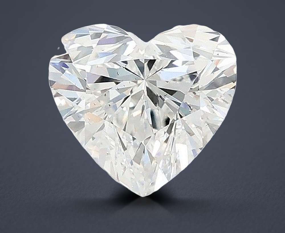 1.53ct E SI1 Rare Carat Ideal Cut Heart Lab Grown Diamond