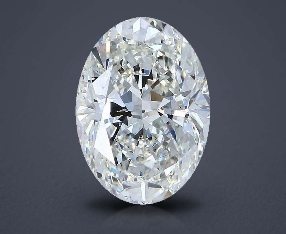 4.03ct I SI1 Rare Carat Ideal Cut Oval Diamond