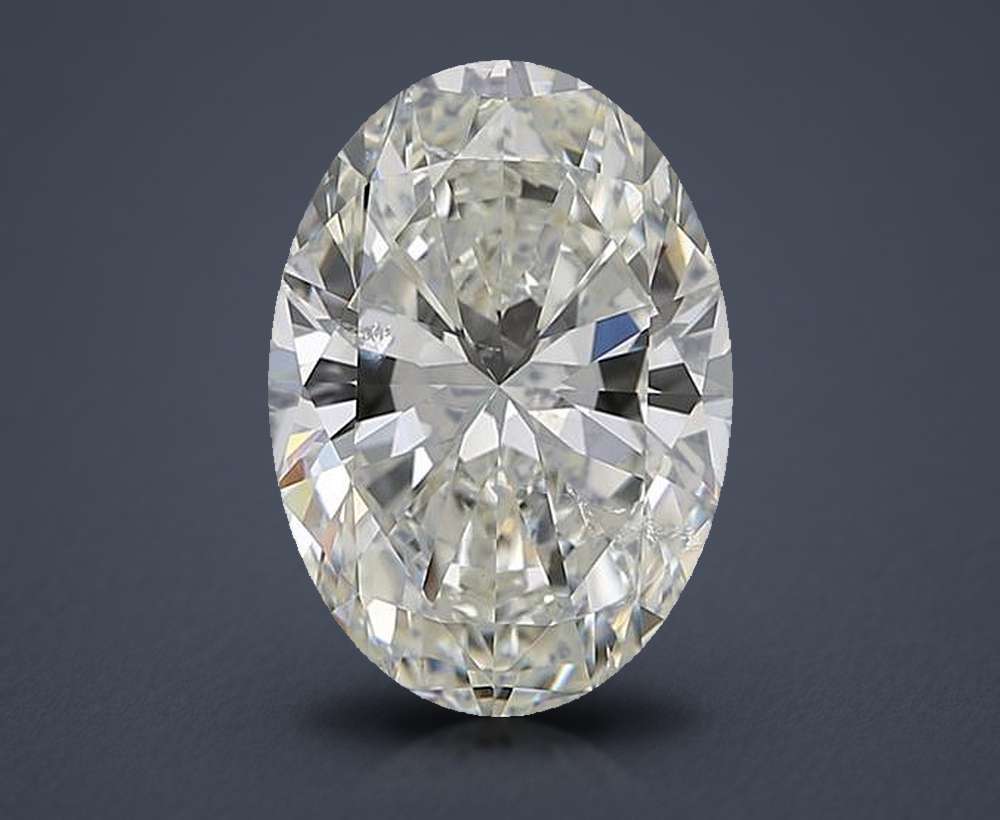 5.02ct I SI2 Rare Carat Ideal Cut Oval Diamond