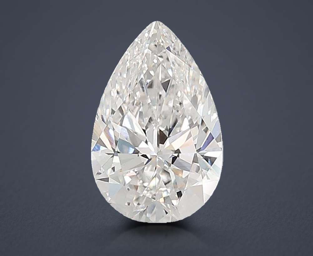 4.41ct F VVS2 Rare Carat Ideal Cut Pear Lab Grown Diamond