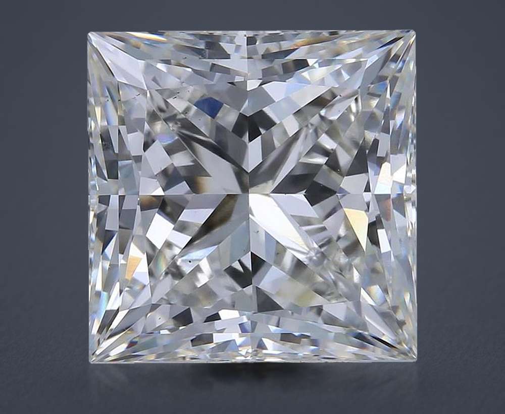 6.42ct G VS2 Rare Carat Ideal Cut Princess Lab Grown Diamond