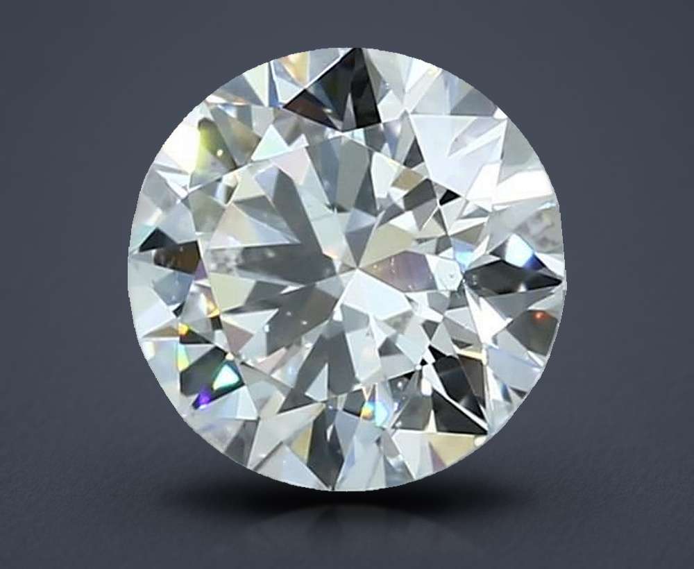 2.01ct H VS2 Rare Carat Ideal Cut Round Diamond