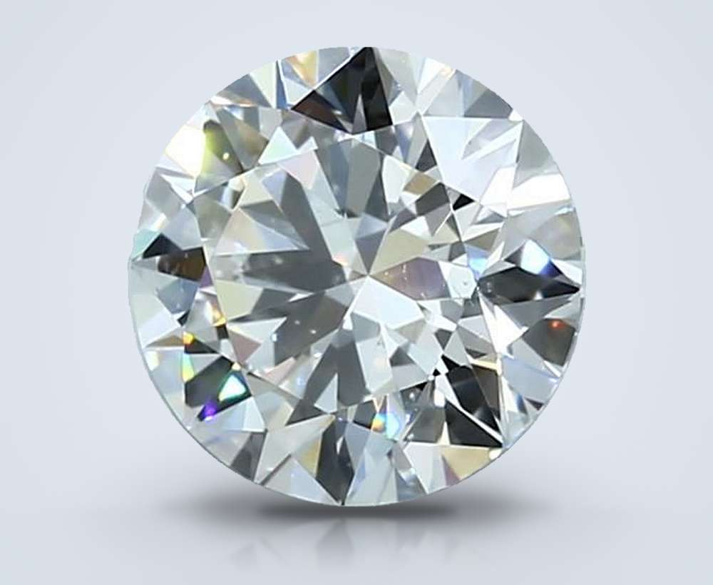 2.01ct H VS2 Rare Carat Ideal Cut Round Diamond