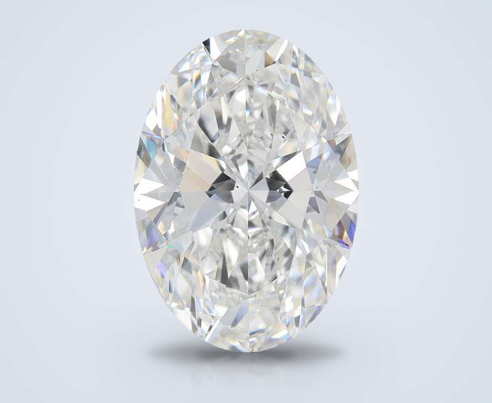 11.09ct F VS2 Rare Carat Ideal Cut Oval Lab Grown Diamond