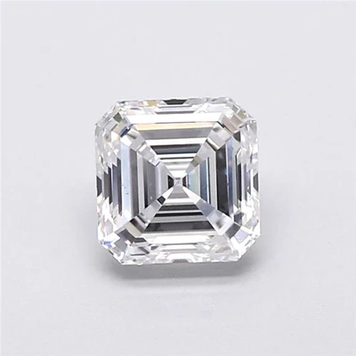 1.01ct F VS2 Rare Carat Ideal Cut Asscher Lab Grown Diamond