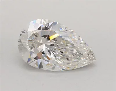 3.04ct F VVS2 Rare Carat Ideal Cut Pear Lab Grown Diamond