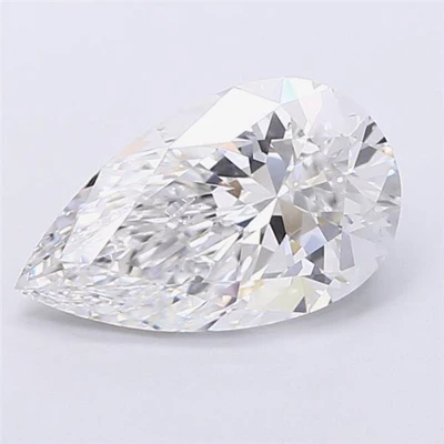 3.07ct F VS1 Rare Carat Ideal Cut Pear Lab Grown Diamond