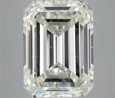 10.03ct K SI1 Rare Carat Ideal Cut Emerald Diamond
