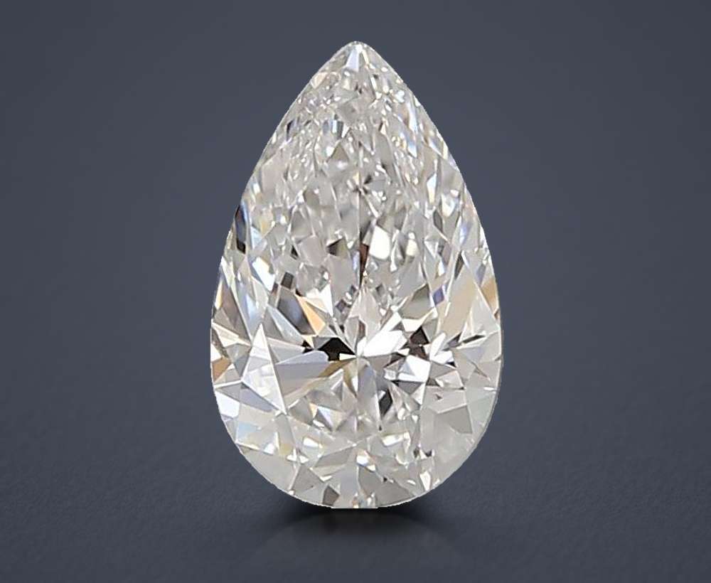 0.99ct E VVS2 Rare Carat Ideal Cut Pear Lab Grown Diamond