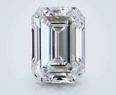 1.55ct F SI1 Rare Carat Ideal Cut Emerald Diamond