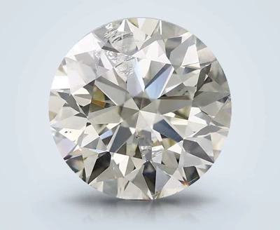 4.03ct K SI2 Rare Carat Ideal Cut Round Diamond