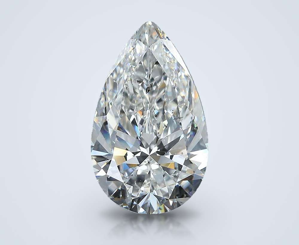 6.03ct E SI2 Rare Carat Ideal Cut Pear Diamond