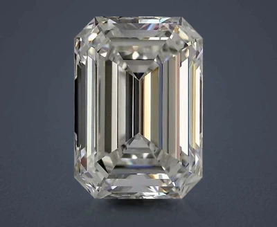 5.05ct F VVS1 Rare Carat Ideal Cut Emerald Diamond