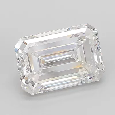 10.05ct F VVS2 Excellent Cut Emerald Lab Grown Diamond
