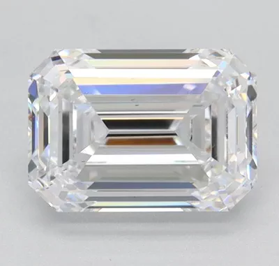 1.51ct D VS2 Excellent Cut Emerald Lab Grown Diamond