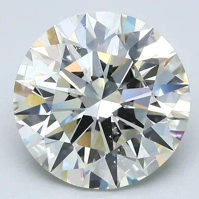 5.01ct K SI2 Rare Carat Ideal Cut Round Diamond