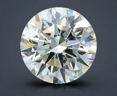 5.01ct K SI2 Rare Carat Ideal Cut Round Diamond